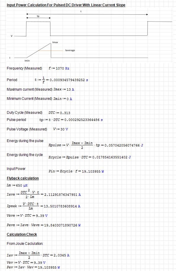 Input Power Calculation