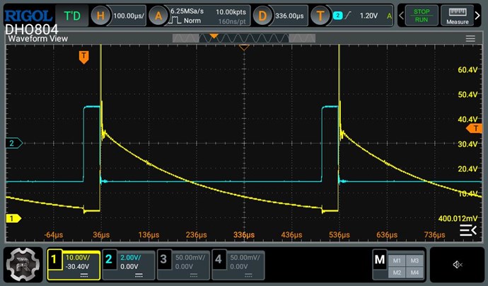 Fig.1 regauging after exciter pulse on open circuit
