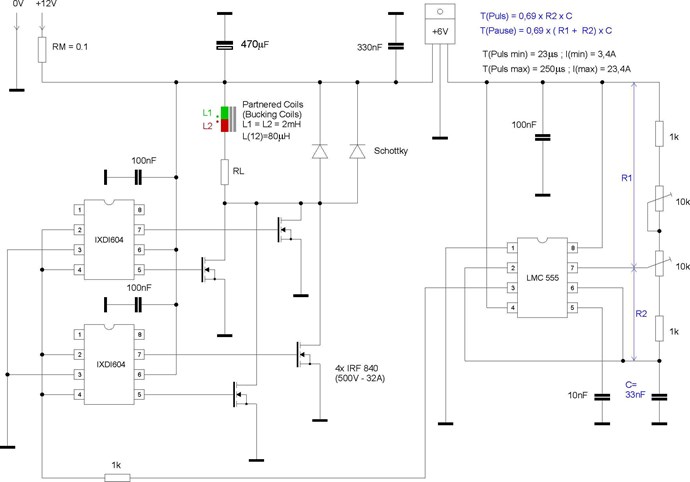 A simple pulser for coils