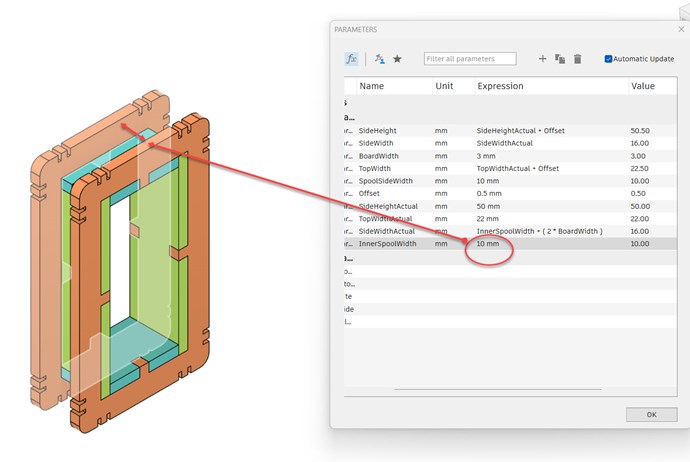 Smaller spool in Fusion360