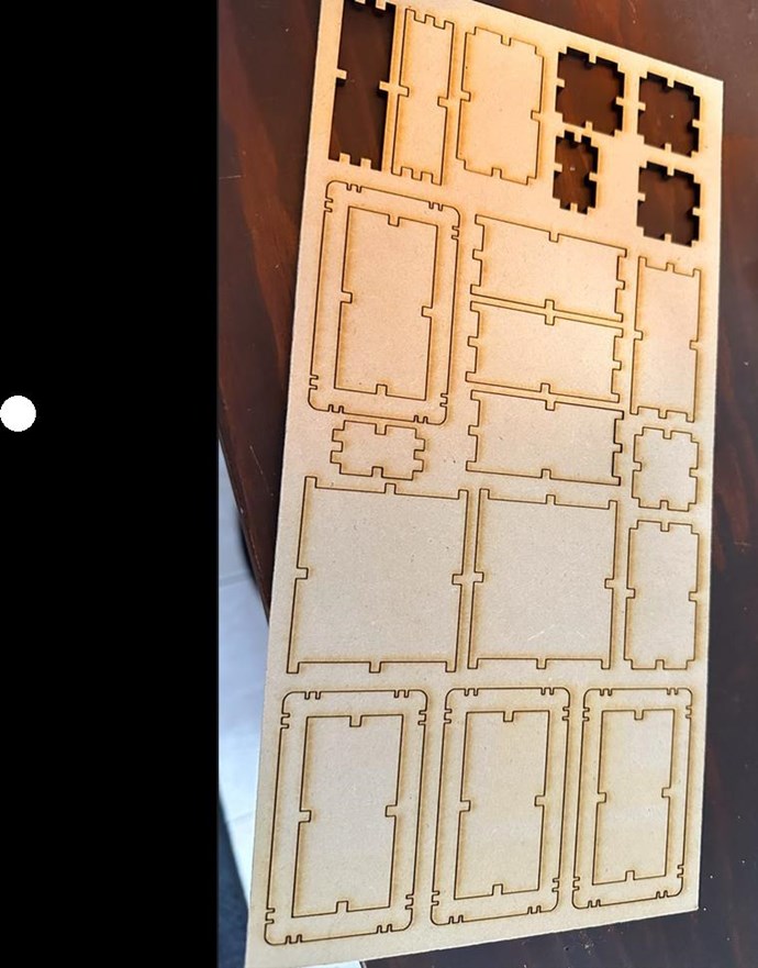 Laser cut sample