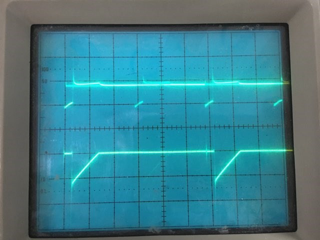 Input Voltage (top), and Buck Diode current